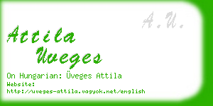 attila uveges business card