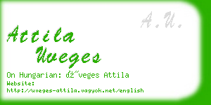 attila uveges business card